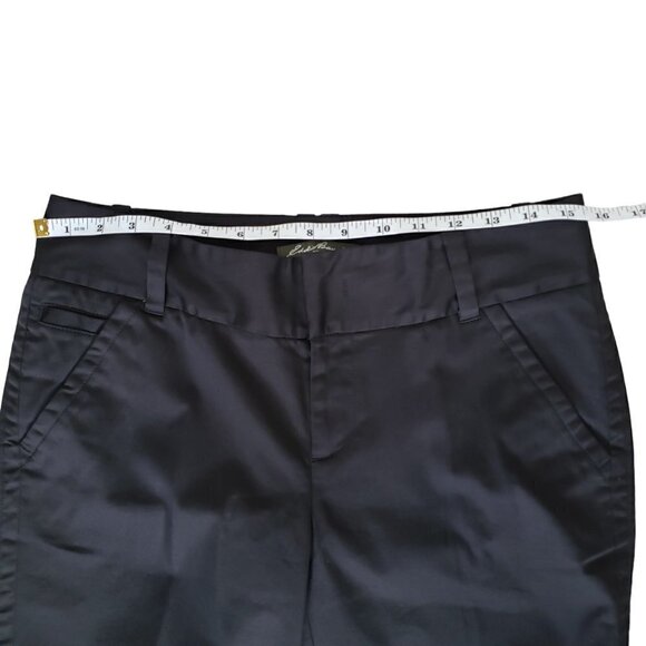 NWT Eddie Bauer Mercer Fit Black Cuffed Capri Career Business Casual Pants - Picture 9 of 10